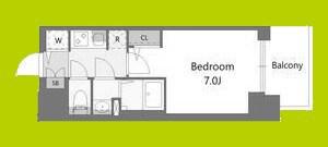 S-RESIDENCE上新庄BEAT(1K/7階)の間取り写真