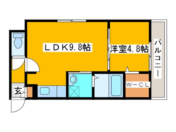 SENNA澄川(1LDK/4階)の間取り写真