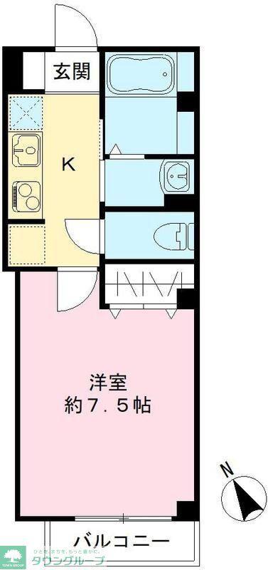 ノアメゾン(1K/2階)の間取り写真