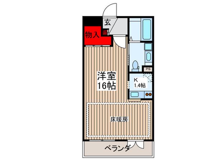 UTOPIA-21(1K/2階)の間取り写真