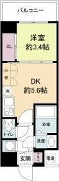 セレニテ新大阪カルム(1DK/4階)の間取り写真