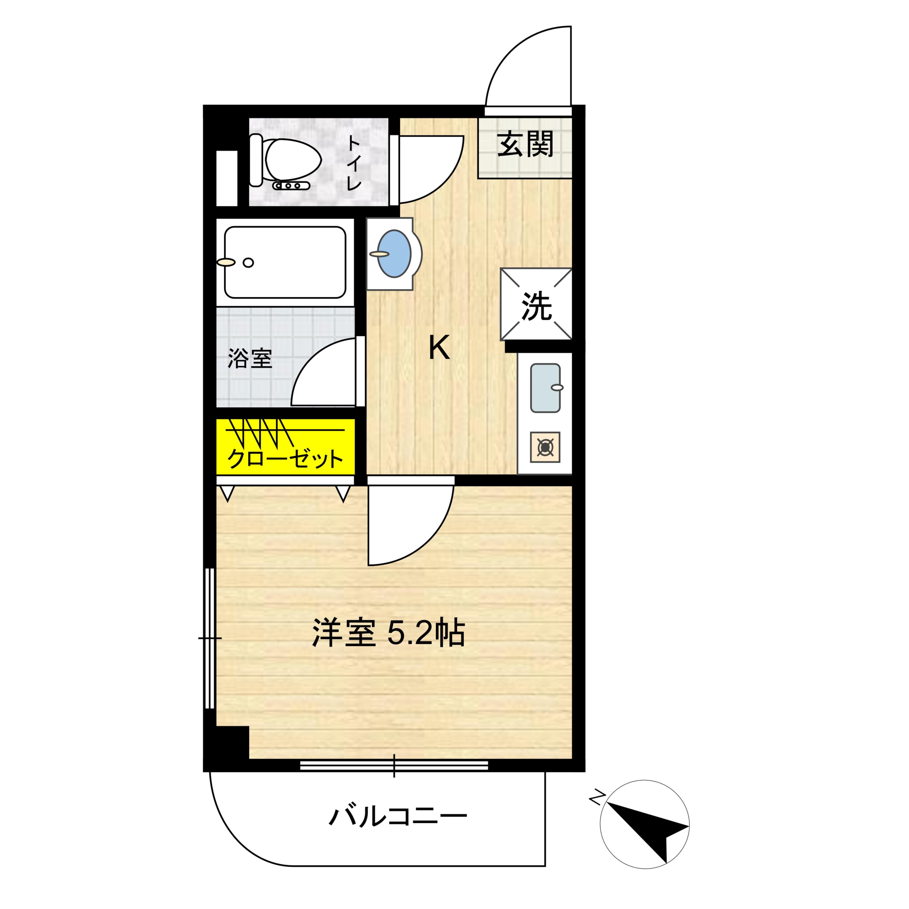 ロードビジネスビル別館(1K/4階)の間取り写真