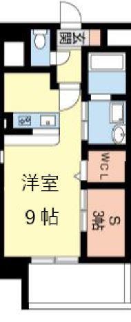カーサコクーン(1SK/3階)の間取り写真