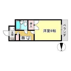 CASA NOAH 名古屋III(1K/6階)の間取り写真