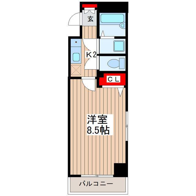 セレブ南砂(1K/4階)の間取り写真