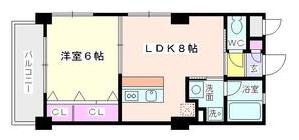 フジビル(1LDK/3階)の間取り写真