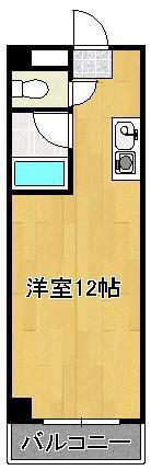 PLイースト千代ヶ崎(ワンルーム/2階)の間取り写真