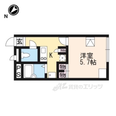 レオパレスみなみ 彦根(1K/1階)の間取り写真