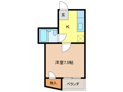 メゾンエサキ(1K/2階)の間取り写真