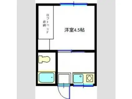 シティーコーポ今宿(1K/2階)の間取り写真