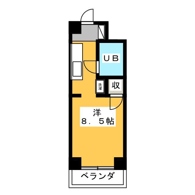 グリーンヒル花園(ワンルーム/1階)の間取り写真