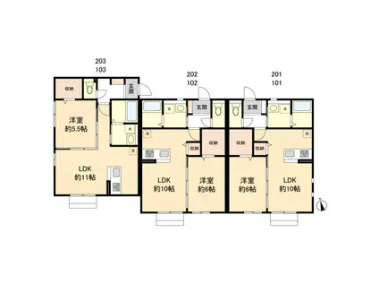 グランオリオン(1LDK/1階)の間取り写真