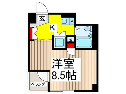 三恵西川口ハイツ(1K/2階)の間取り写真