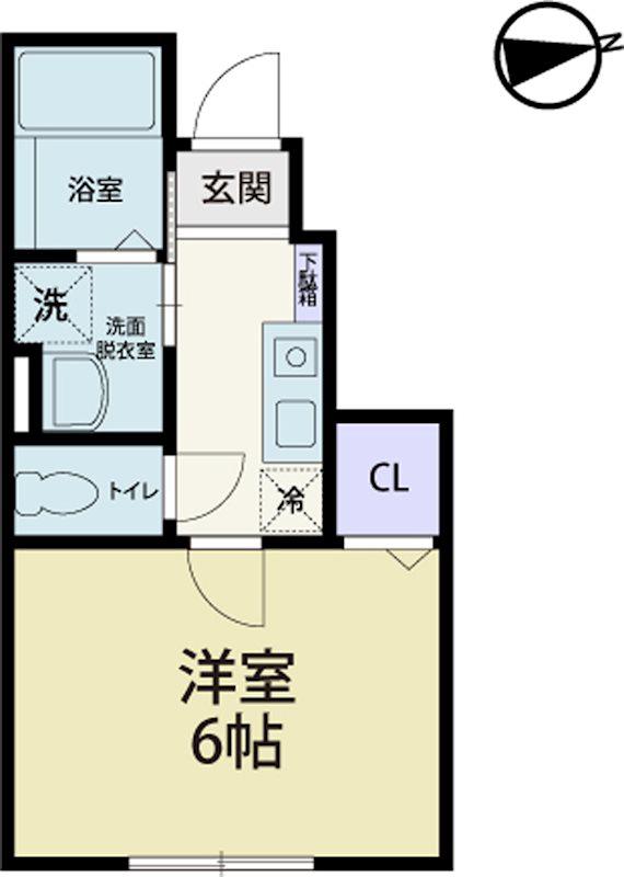 SUN VILLA(1K/1階)の間取り写真