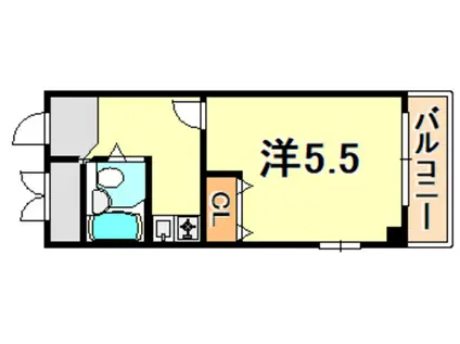 サンマリン妙法寺(1K/3階)の間取り写真