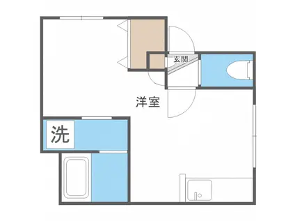 ARS AZABU TWO(1DK/1階)の間取り写真