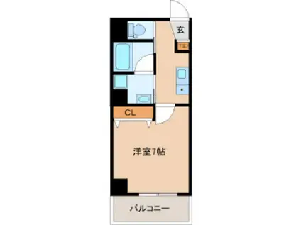 LUNA長町駅前(1K/10階)の間取り写真