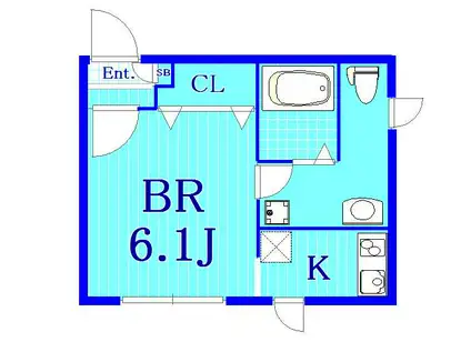 ウィラカーナヨコハマ(1K/3階)の間取り写真