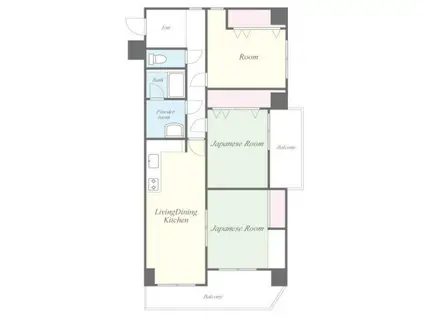 ブリージェ姫路(3LDK/7階)の間取り写真