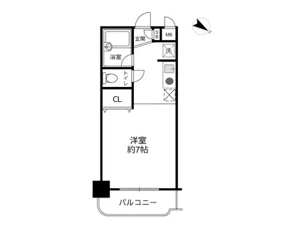 ワコーレ下沢(ワンルーム/6階)の間取り写真