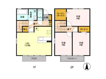 ラ・メゾンMMD I(3LDK/1階)の間取り写真