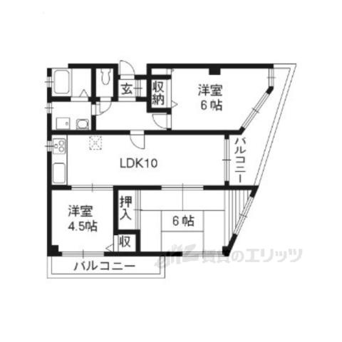 ハリマシリーズ3(3LDK/3階)の間取り写真