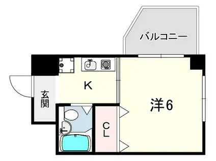 シティエステート若葉台(1K/3階)の間取り写真