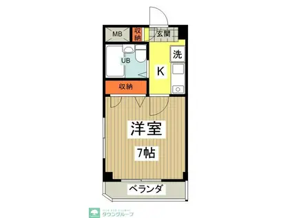 ロータストヨダ(1K/3階)の間取り写真