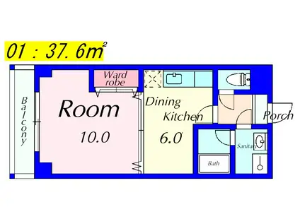 メゾンマツオ(1DK/3階)の間取り写真