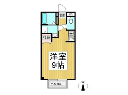 ローズハイツマチダB(ワンルーム/2階)の間取り写真