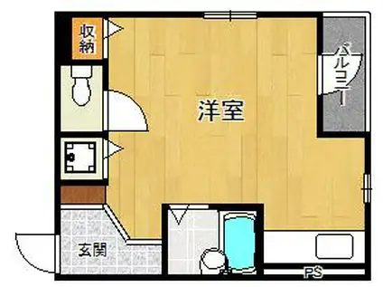 ラックビル(ワンルーム/3階)の間取り写真