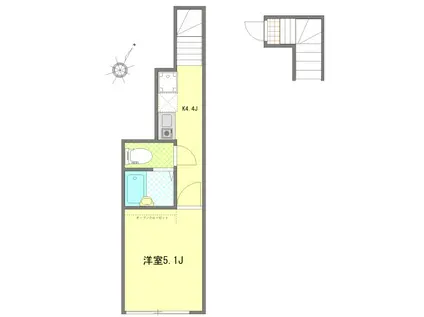 COZY代田橋(1K/2階)の間取り写真