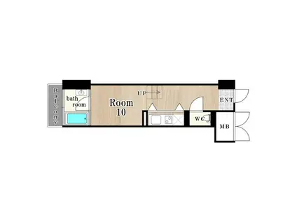 U RESIDENCE 弁天町 (ワンルーム/3階)の間取り写真