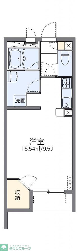 レオネクスト清見台東(1K/2階)の間取り写真