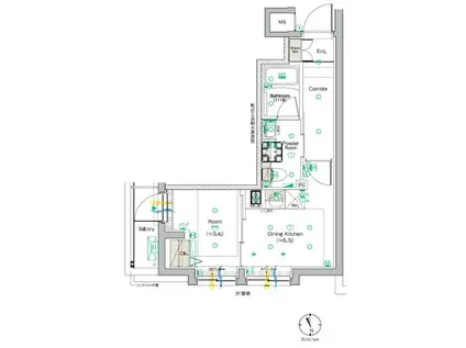SYFORME KOMAGOMEII(1DK/4階)の間取り写真