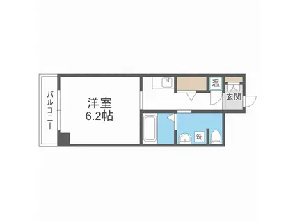 十三本町ウィンズマンションII(1K/3階)の間取り写真