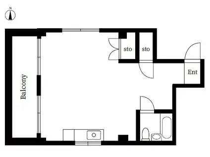 足立ビル(ワンルーム/3階)の間取り写真