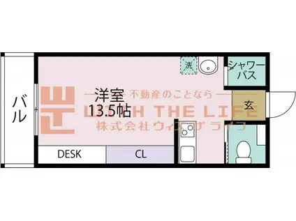 HAJIME(ワンルーム/3階)の間取り写真