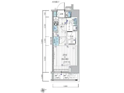 メインステージ北千住III(1K/5階)の間取り写真