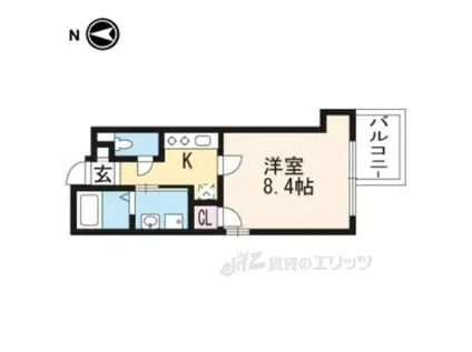 グランデ高野(1K/3階)の間取り写真