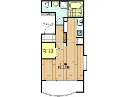 ペイサージュ渋谷ファースト(ワンルーム/4階)の間取り写真