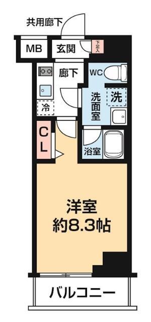 ARCOBALENO KANAMACHIII(1K/8階)の間取り写真