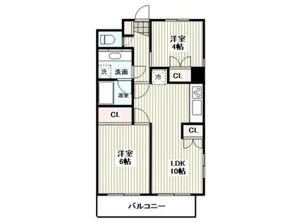 CASSIAたまプラーザカッシアたまプラーザ(2LDK/1階)の間取り写真