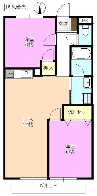 SURPLUS LE NORD(2LDK/1階)の間取り写真