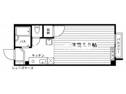 ALLUREIII(ワンルーム/2階)の間取り写真