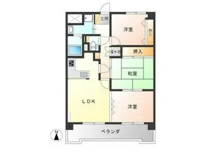 赤羽ハイツ(3LDK/14階)の間取り写真