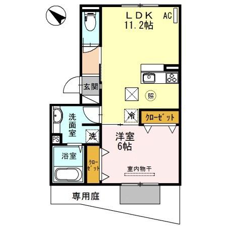 アトール恵比須(1LDK/3階)の間取り写真
