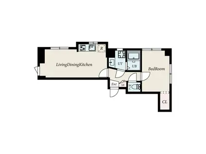 サンパーク恵比寿(1LDK/11階)の間取り写真