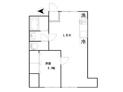 MAEDARESIDENCEI(1LDK/1階)の間取り写真