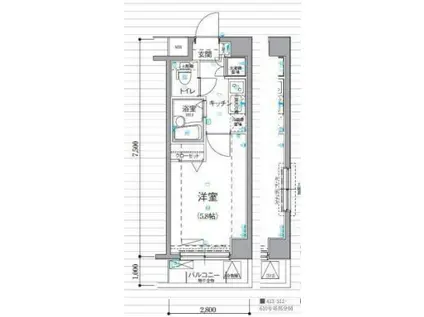 リヴシティ新宿壱番館(1K/5階)の間取り写真